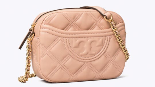 This crossbody is marked down in a super pretty pink color.