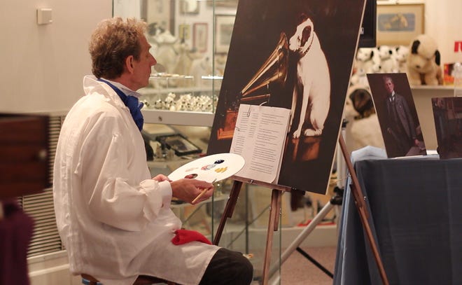 Museum interpreter Steven Mumford will portray the artist whose painting of a dog staring into a talking machine became the trademark of the Victor Talking Machine Company. The program, “Francis Barraud: His Master’s Voice,” will be streamed live from the Johnson Victrola Museum on Jan. 22.