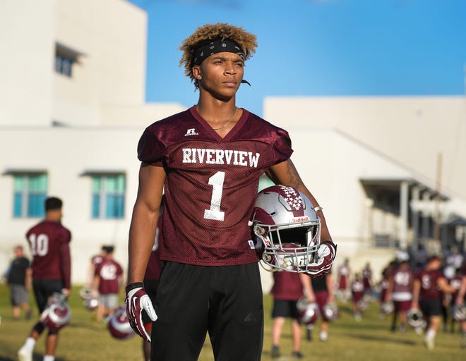 Riverview High defensive back Jamar Johnson at practice Nov. 20, 2017.