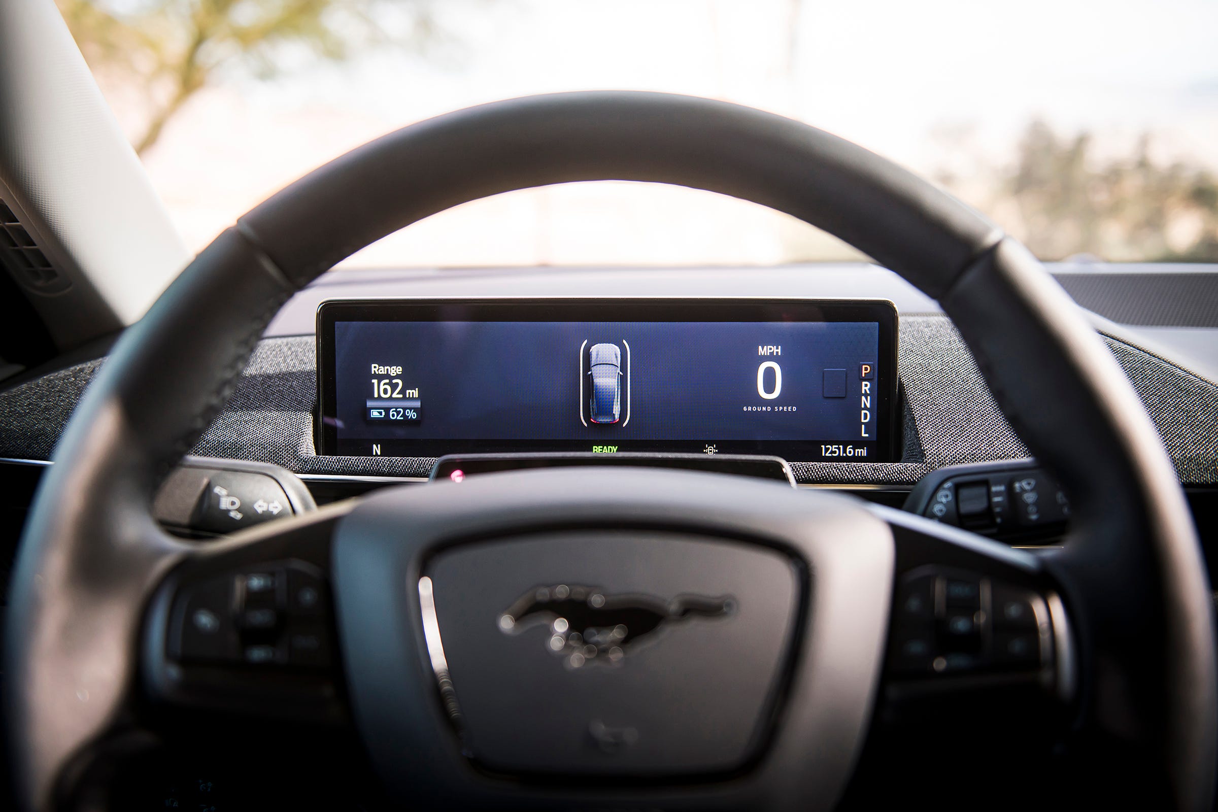 2021 Ford Mustang Mach-E display.