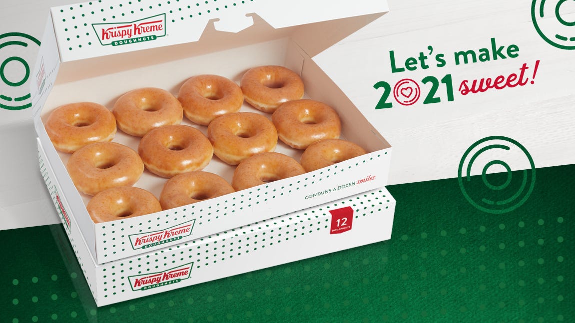 Krispy Kreme rings in 2021 with ‘Four Days of Glaze’ doughnut deal Get
