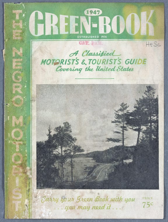 This updated photo courtesy of the Schomburg Center for Research in Black Culture, part of the New York Public Library, shows a copy of "The Negro Motorist Green Book" from 1947. Black travelers for decades needed the Green Book to help locate the few motels and restaurants that would serve them.