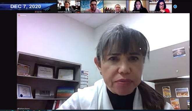 Interim assistant city manager Barbara De Leon addresses the Las Cruces City Council during their video conference meeting on Monday, Dec. 7, 2020.