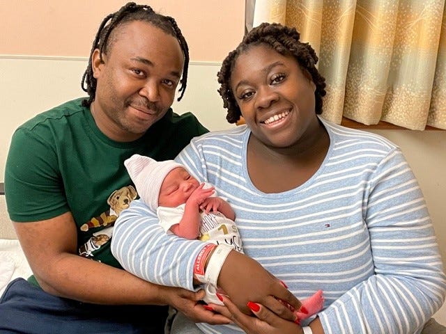 Malena Haughton was born at South Shore Hospital at 3:08 a.m. Friday to Michele Haughton-Thomas  and Junior Thomas. She was the first baby born in 2021 on the South Shore. Malena is the couple’s first child. She weighs 5 pounds, 4.8 ounces and is 18.5 inches long.