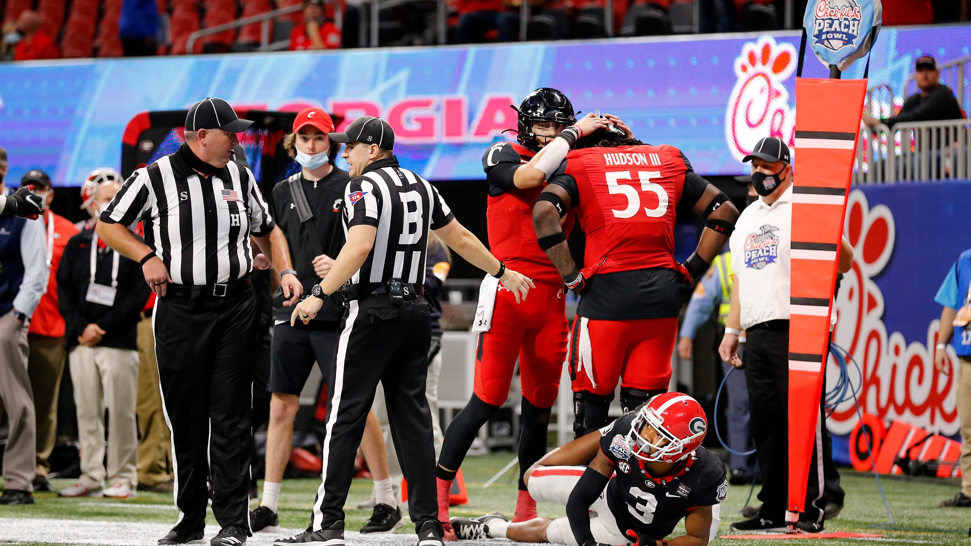 UC tackle James Hudson III ejected from Peach Bowl for targeting