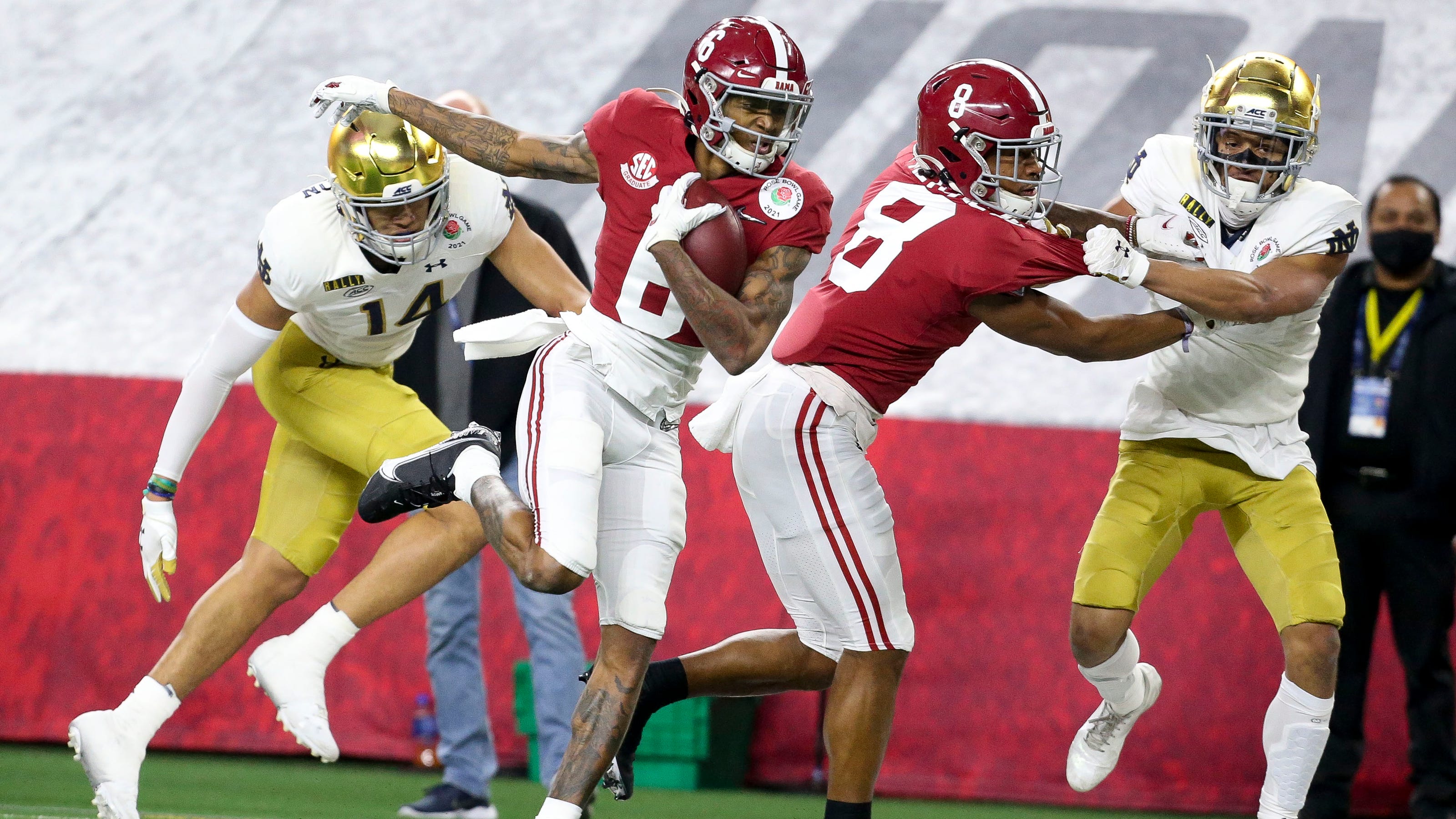 Alabama rolls Notre Dame in college football semifinal at Rose Bowl