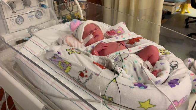 Hayzlyn Emi League was the first baby born in 2021 at Covenant Children's.