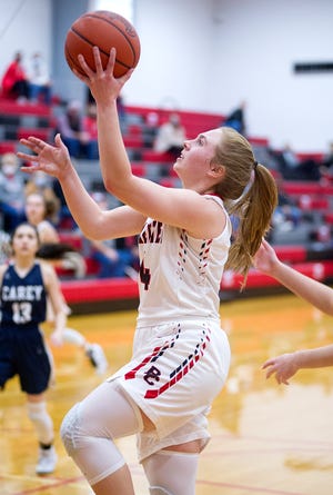 Buckeye Central’s Claudia Pifher helped the Buckettes to a 46-point win over Carey leading the way with 17 points, five rebounds, four steals, three assists and a block.