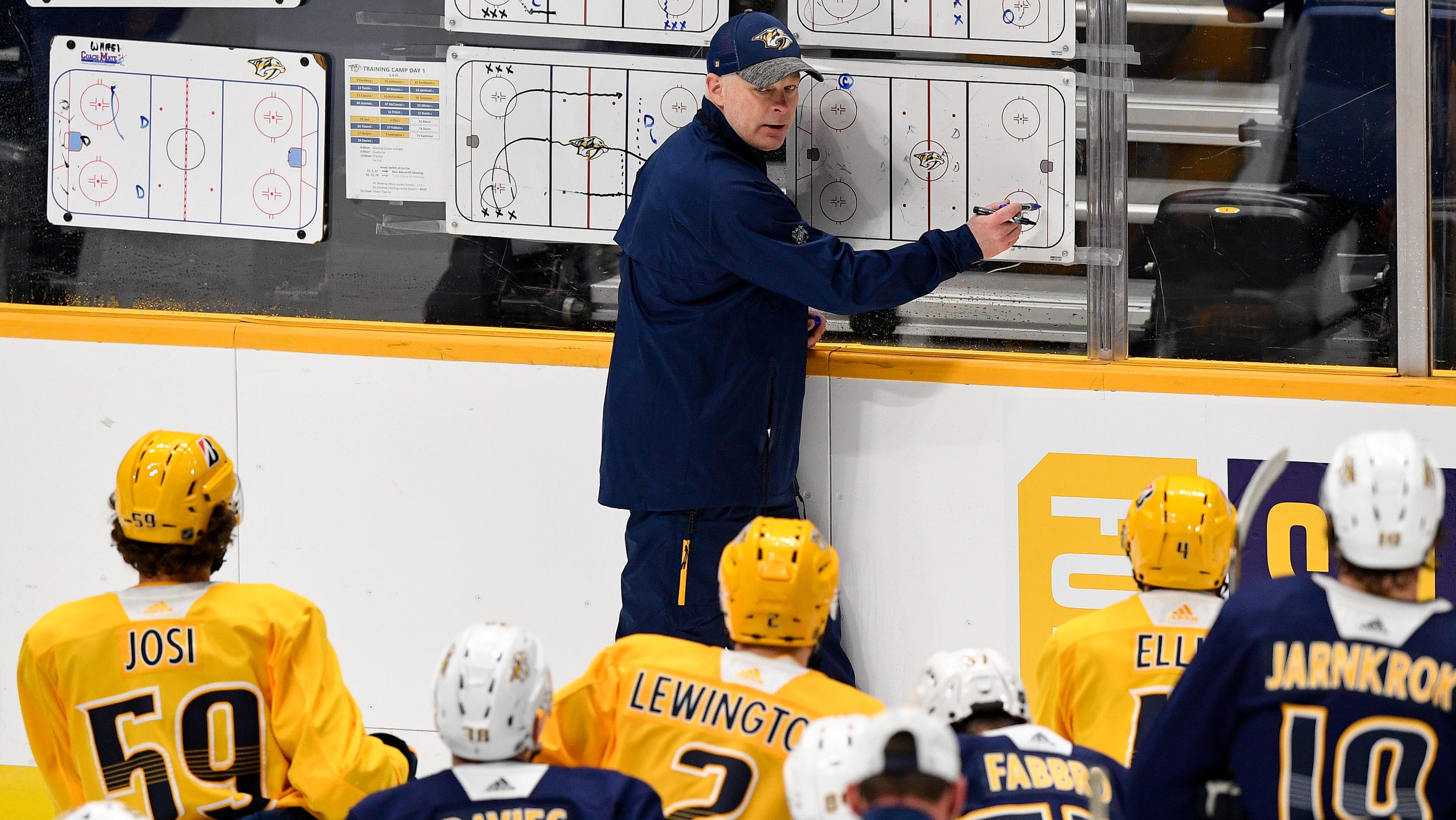 Nashville Predators opening night projected roster 2021-22 season