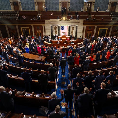 House Speaker Nancy Pelosi swears in new members o
