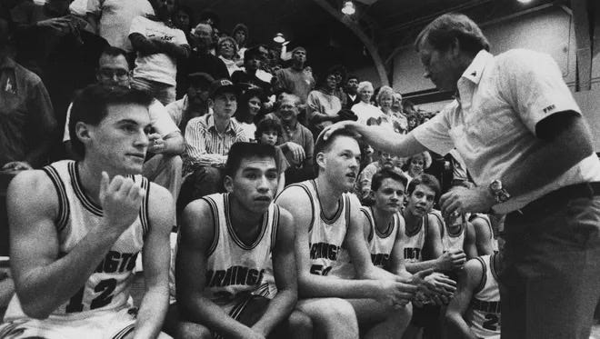 Former Farmington High School boys basketball coach Marv Sanders, right, passed away on Wednesday, Dec. 30, 2020, after battling Parkinson's disease.