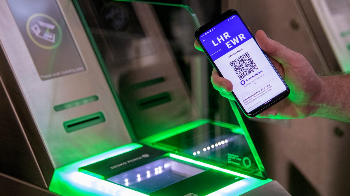 Multiple airlines are now testing a digital health passport, called CommonPass, that will store health information needed for travel on a secure, easy-to-update app.