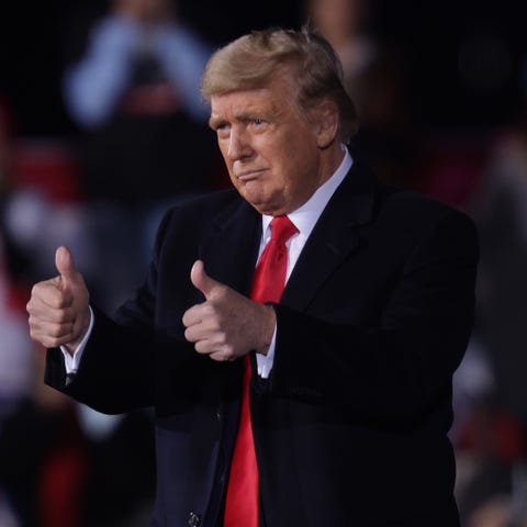 President Donald Trump on Jan. 4, 2021, in Dalton,