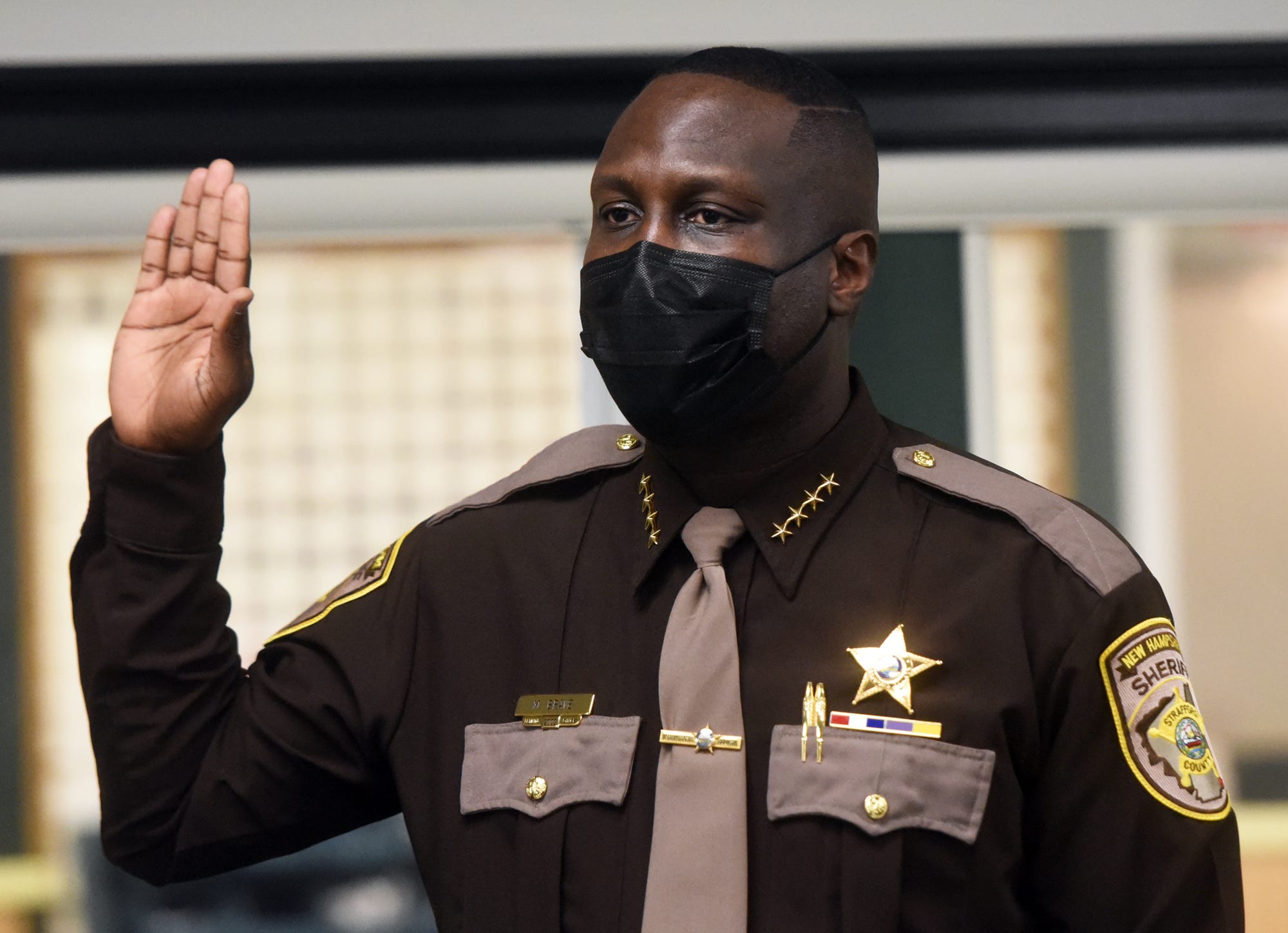 Mark Brave sworn in as NH's first Black sheriff in Strafford County