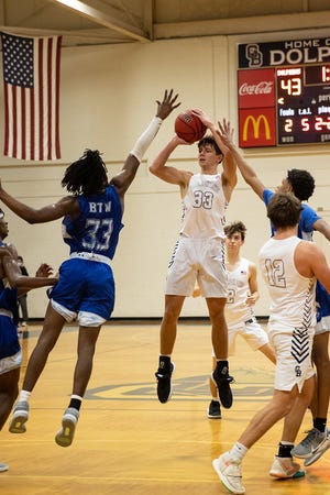 Gulf Breeze improved to 4-1 this season following an overtime victory against Milton on Monday, Dec. 6, 2021 from Gulf Breeze High School.
