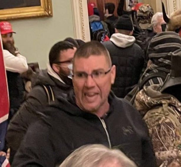 One of the rioters at the U.S. Capitol on Jan. 6, 2021