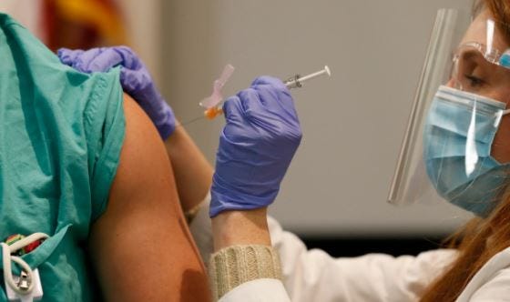 Starting Monday, emergency workers and those 65 and older will begin receiving COVID-19 vaccinations. Health care workers and those in nursing home care also continue to be vaccinated. [Joshua Jones/Athens Banner-Herald]