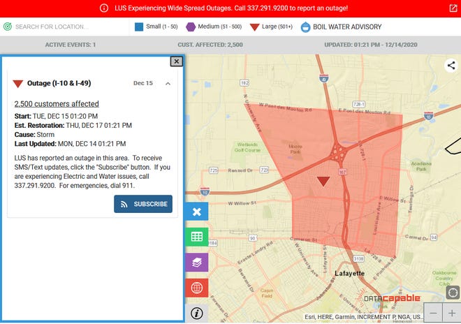 LUS plans new outage map program to roll out this summer for Lafayette