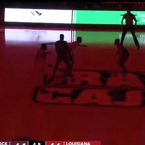 Lighting malfunction at Louisiana game.