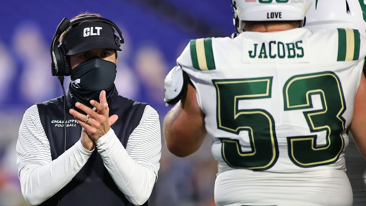 Will Healy during and his Charlotte 49ers had nine games canceled this season.