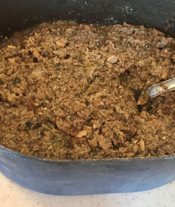 Mike Collins's Old Fashioned Oyster Dressing.