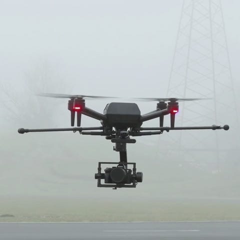 Sony's Airpeak drone, outfitted with a Sony Alpha 