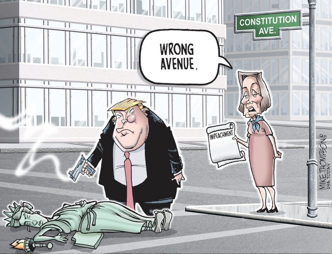 Editorial cartoon: Wrong avenue