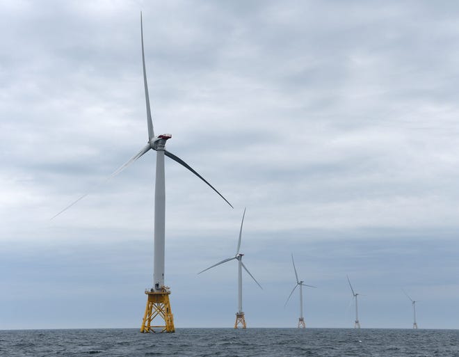 The Block Island Wind Farm in Rhode Island in a 2019 file photo.