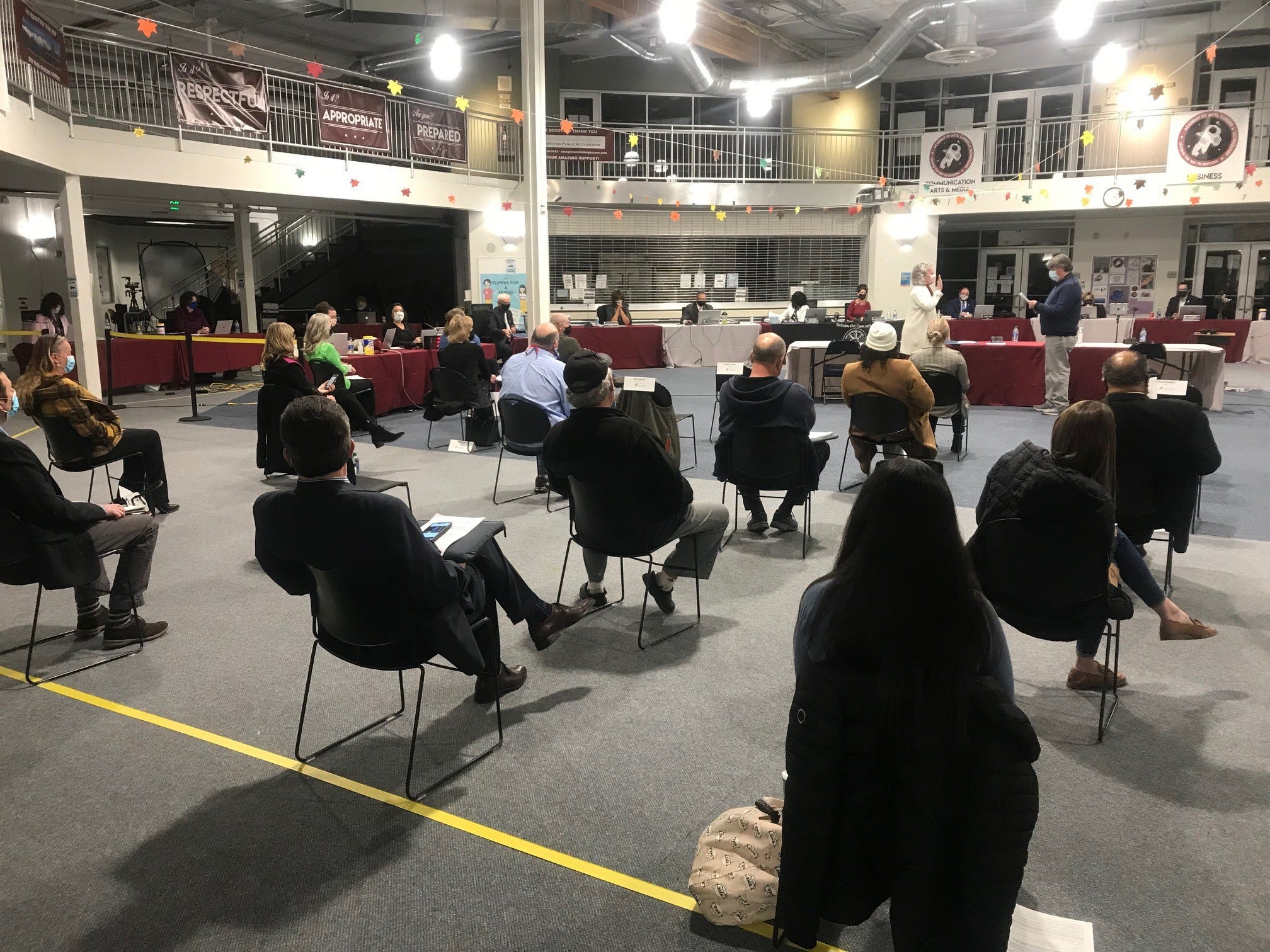 Coverage of Washoe County School District board meeting today