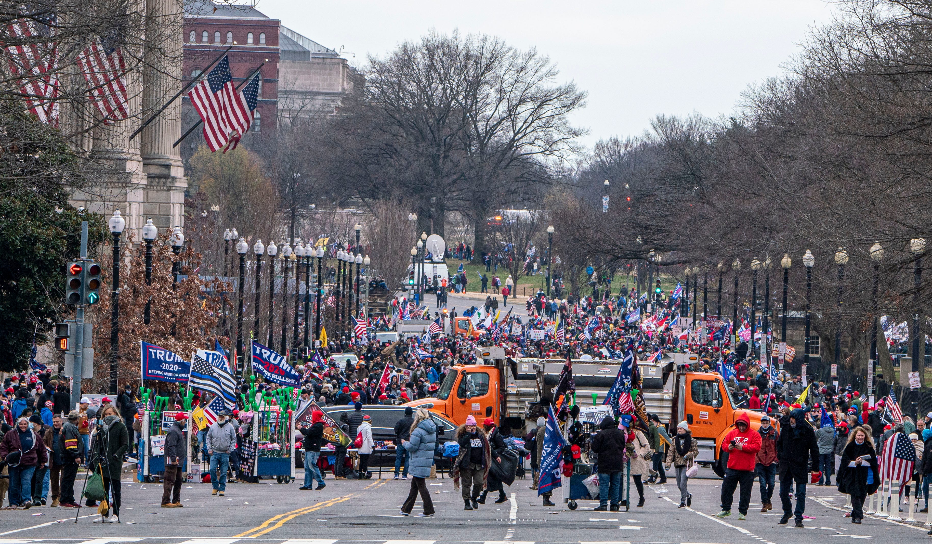 Protesters gather as the U.S. Congress meets to formally ratify Joe Biden as the winner of the 2020 Presidential election.