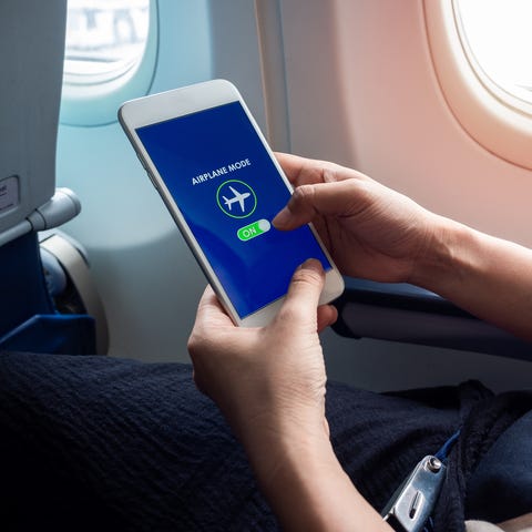 Passengers are required to put their phones in air