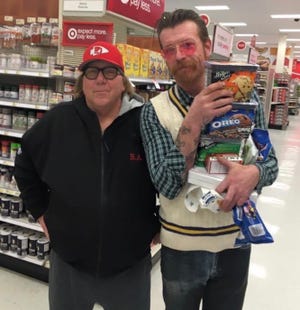 Paul Thompson (left) and rock and roller Jesse Hughes developed a unique friendship over the years. Hughes credits Thompson, who passed away Tuesday, with being a father figure to him.