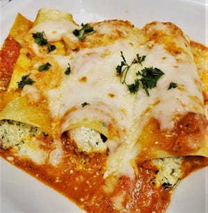 Stuffed Seafood Manicotti