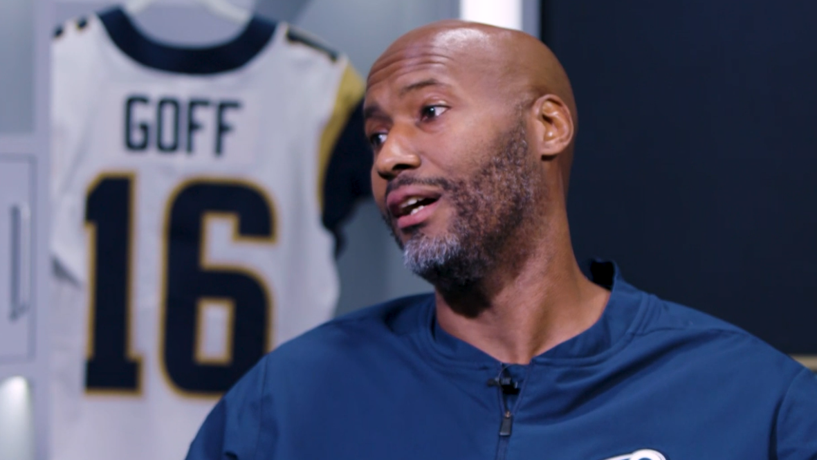 In this screengrab from a May 2019 Los Angeles Rams recruiting video, Brad Holmes talks about how his role overseeing the team's scouts played out during the 2019 NFL Draft.