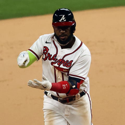 Marcell Ozuna was used as the DH by the Braves las