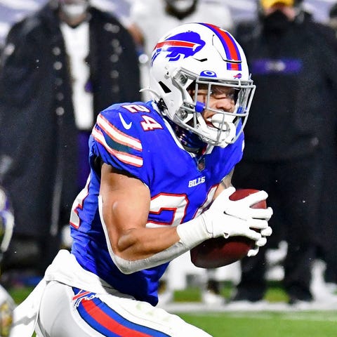 Bills CB Taron Johnson (24) made a game-changing I
