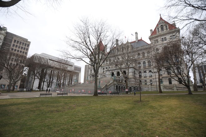 New York State Capitol building in Albany on January 17, 2021.