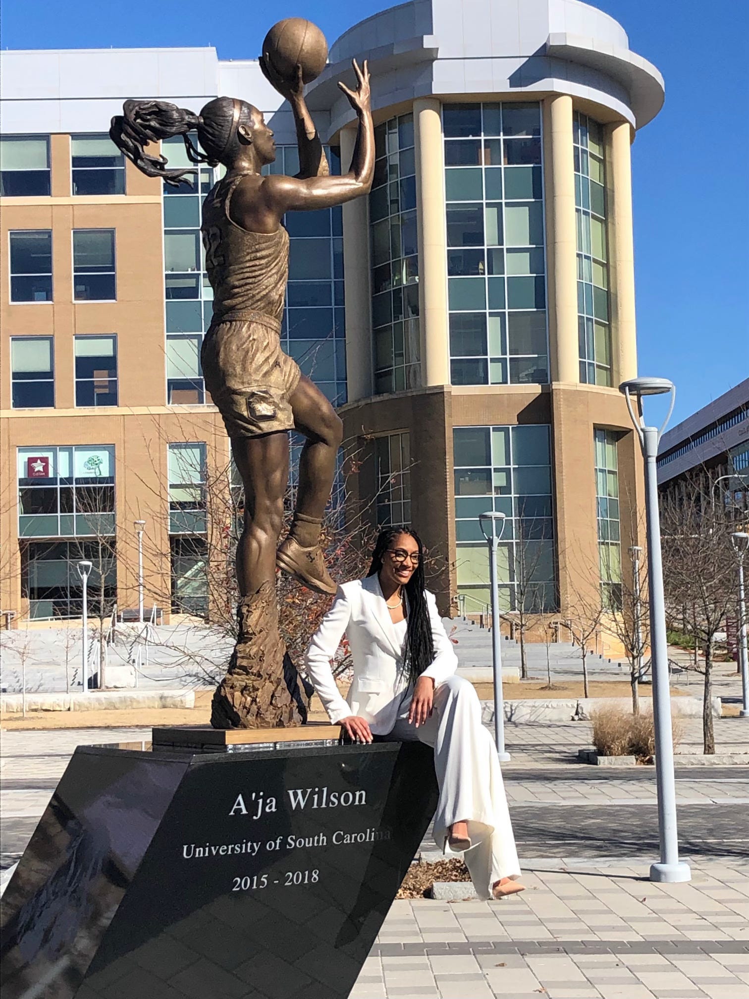 Reigning WNBA MVP A'ja Wilson gets statue for work on and off court