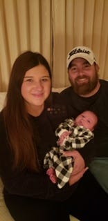Galva's New Year baby, Colson Mertz with parents Anthony and Katy.