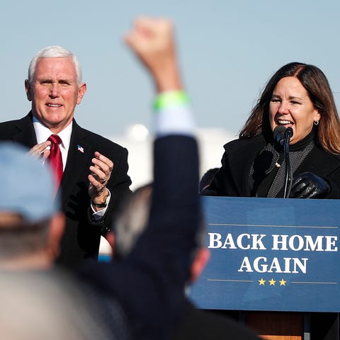 Former Vice President Mike Pence and his wife Kare