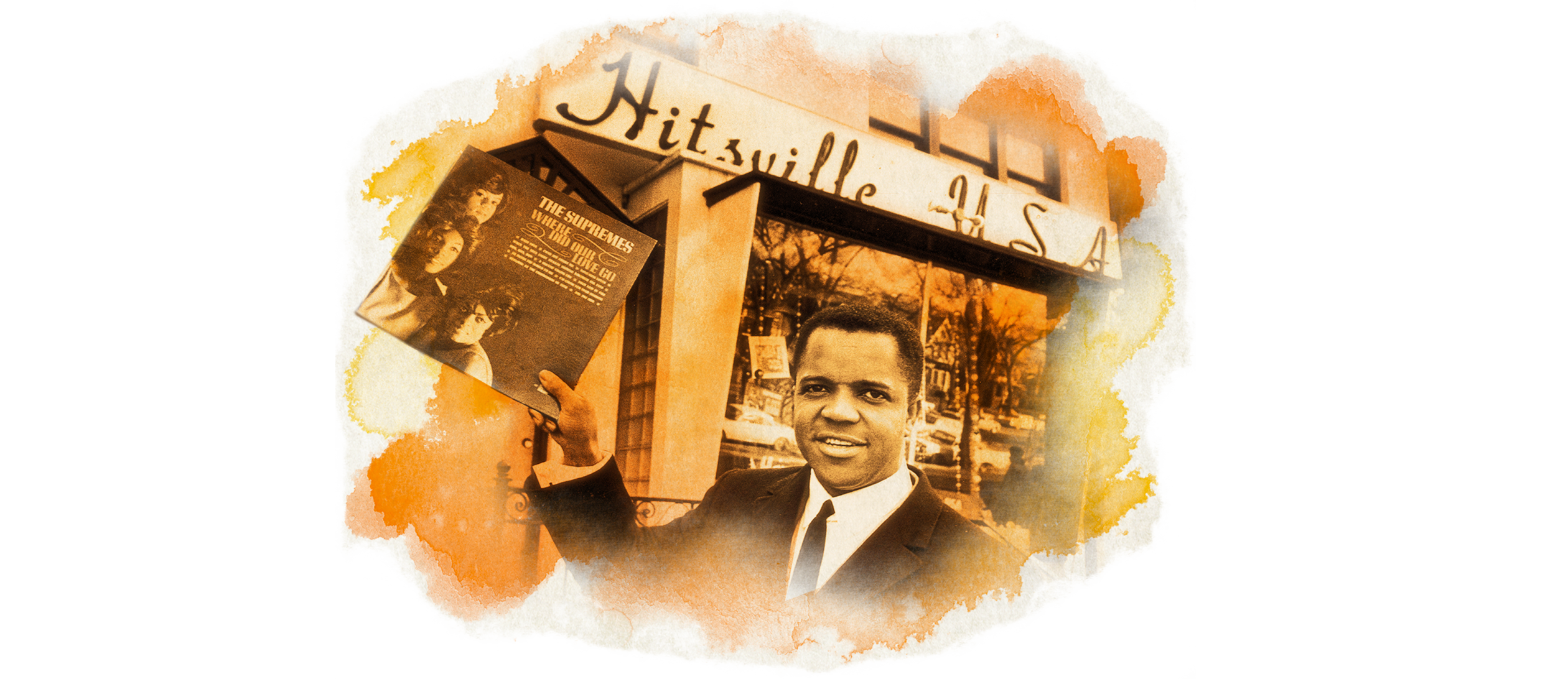 Berry Gordy Jr. outside the Hitsville USA on West Grand Boulevard in Detroit.