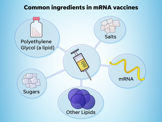The Moderna and Pfizer vaccines have some similar ingredients, including polyethylene glycol.