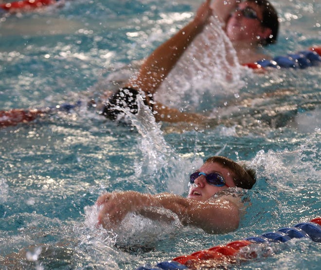 San Angelo Central High School swimmers tune up for district at the Gus Clemens Aquatic Center on Friday, Jan. 15, 2021.