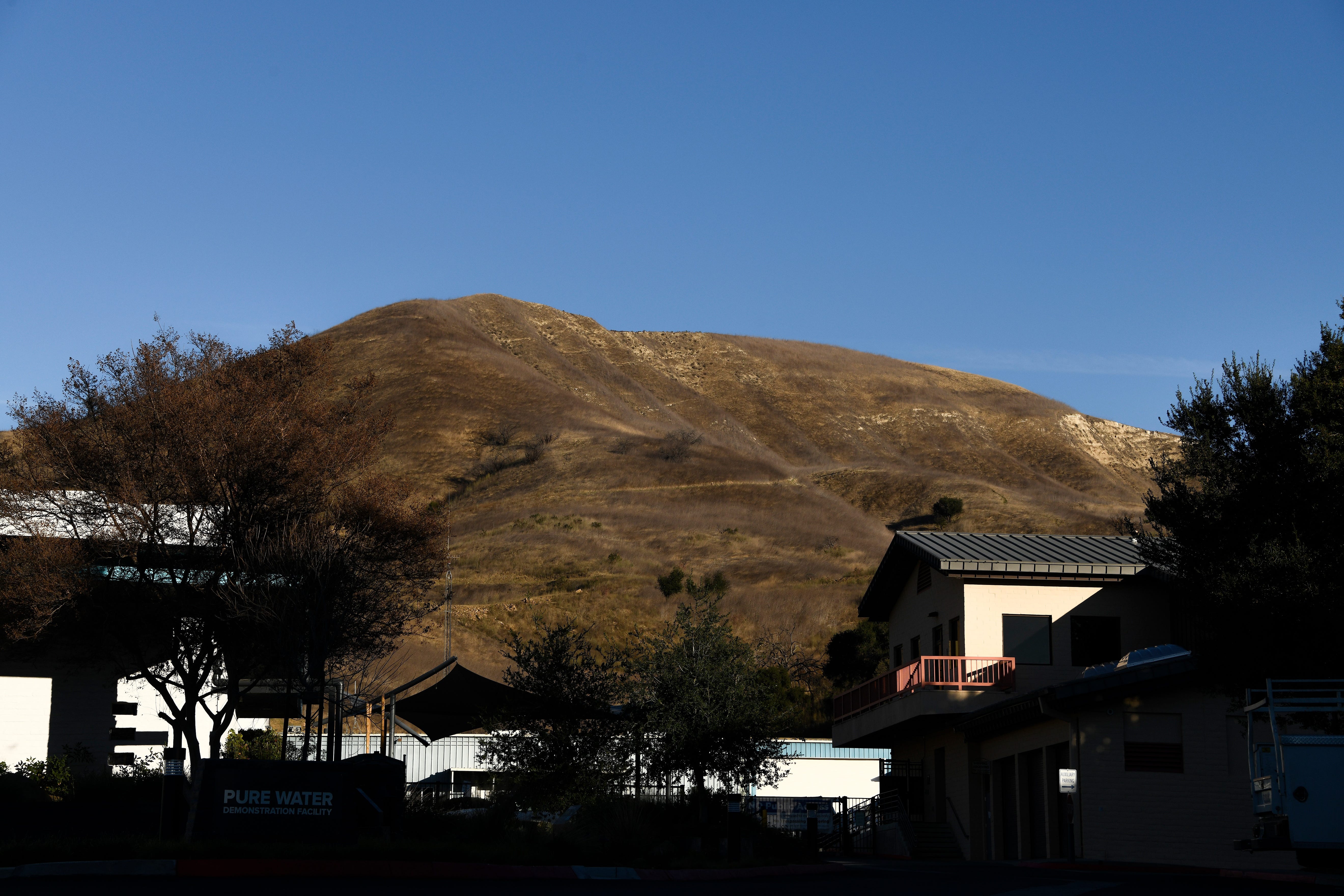 The hillside where a helicopter carrying Kobe Bryant, his daughter Gianna and seven others crashed.