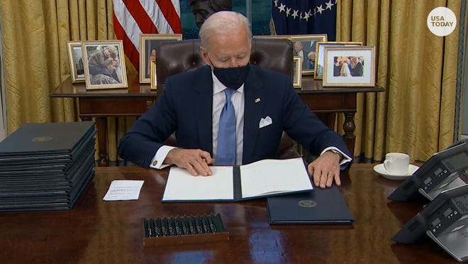 Climate change, LGBTQ rights and the border wall are just a few items President Joe Biden addressed in signing his first executive orders.