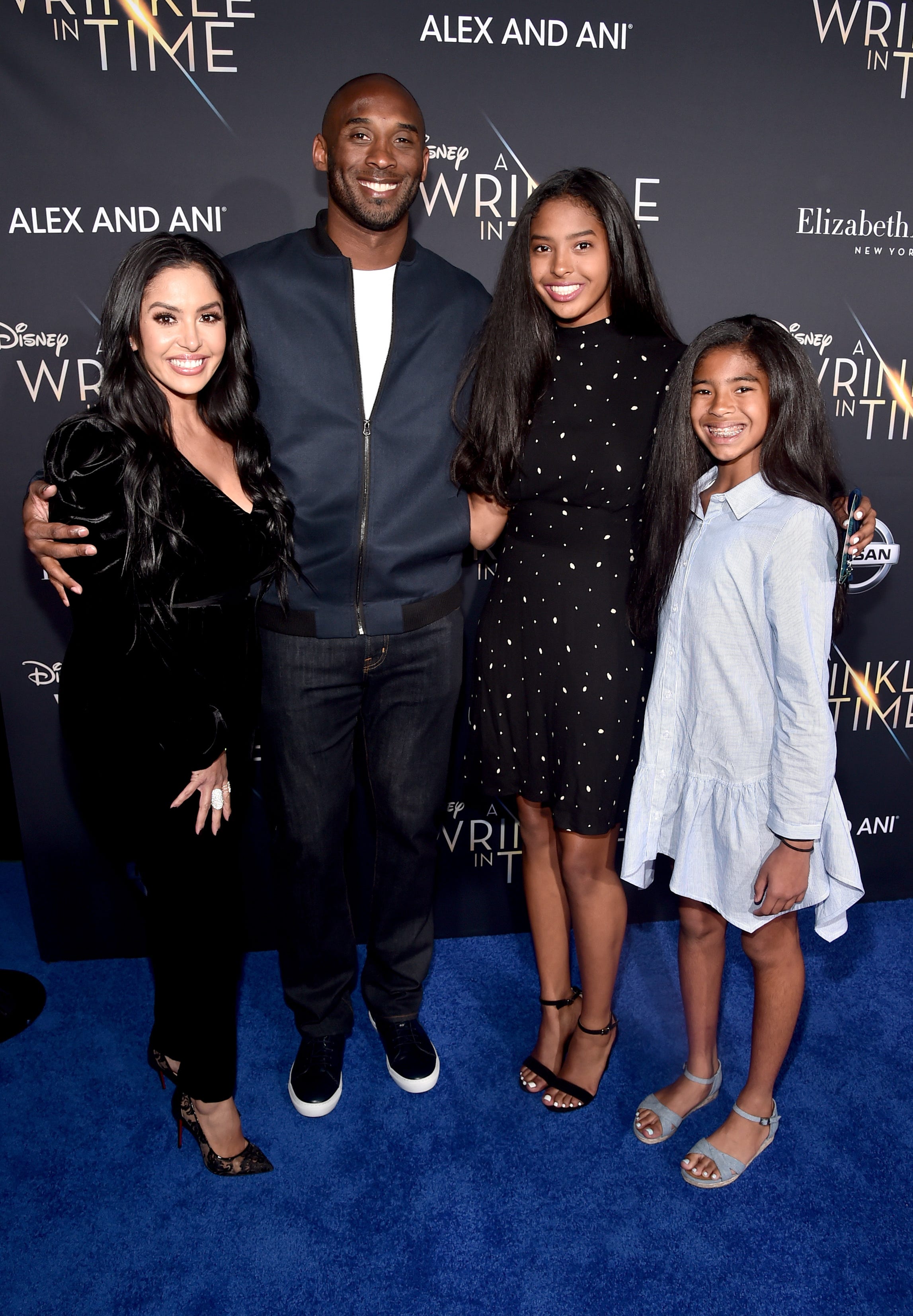 The Bryant family, from left, Vanessa, Kobe, Natalia and Gianna, shown in 2018.