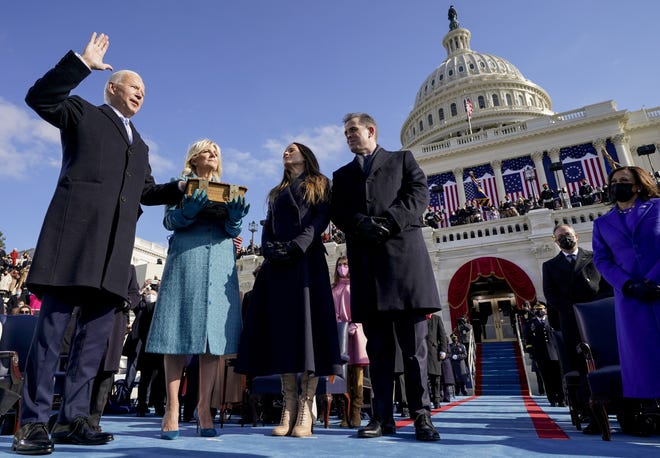 It won’t take extraordinary developments to make a Biden-era recovery the major American story one January from today, Ross Douthat writes. [AP PHOTO/ANDREW HARNIK/POOL]