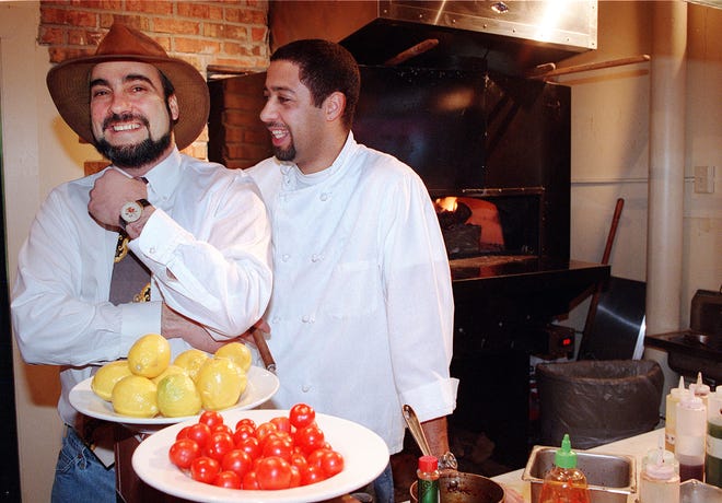 John Elkhay and chef Jules Ramos at XO Cafe.