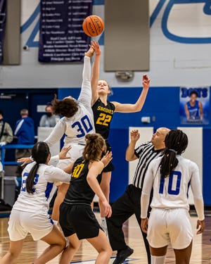 The Sandies defeated the Palo Duro Lady Dons 64-48 during District 3-5A play Friday evening. [Tom Carver/for the Amarillo Globe-News]