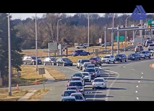 A screenshot of the DelDOT camera near the Delaware City DMV after 2 p.m.